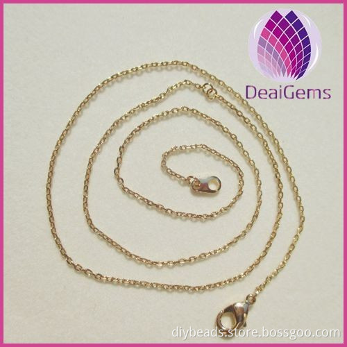 1.0mm dubai new 24k gold filled copper rolo neck chain designs